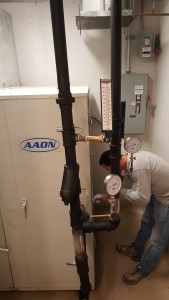 MRS HVAC field technician performing commercial installation in South Florida