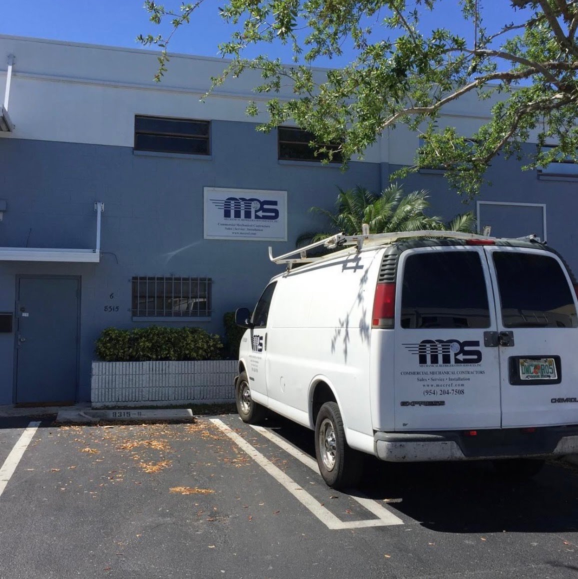 MRS Mechanical Refrigeration Services office and field van at 8315 NW 64th St Doral Florida
